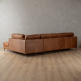 Tulbagh Leather Corner Couch with XL Daybed Right - Butterscotch - 12