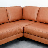 Tulbagh Full Corner Leather Couch - Ginger - 4