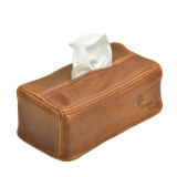 Leather Tissue Box Cover - Ginger - 4
