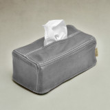 Leather Tissue Box Cover - Pepper - 1