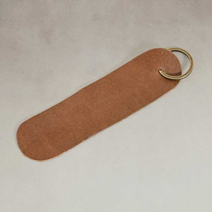 Leather Keyring (Oval) - Butterscotch - 1