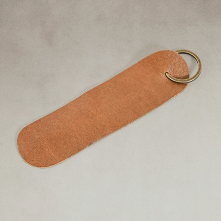 Leather Keyring (Oval) - Ginger