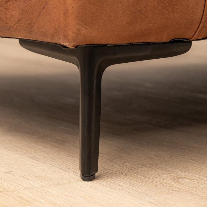 Tulbagh Full Corner Leather Couch - Ginger - 7