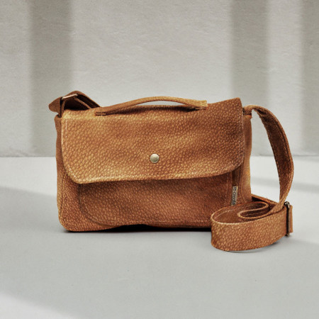 Tinka Leather Crossbody Bag - Caramel - 1