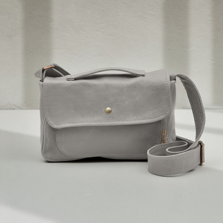 Tinka Leather Crossbody Bag - Grey - 1