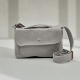 Tinka Leather Crossbody Bag - Grey - 1