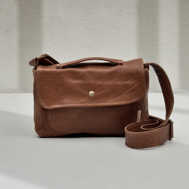 Tinka Leather Crossbody Bag - Butterscotch - 1
