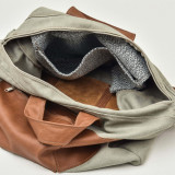 Weekender Canvas and Leather Duffel Bag - Light - 3