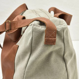 Weekender Canvas and Leather Duffel Bag - Dark - 5