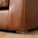 Clanwilliam 3-Seater Leather Couch - Butterscotch - 4