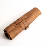 Leather Knife Roll Bag (Utility Roll) - Caramel - 1