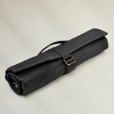 Leather Knife Roll Bag (Utility Roll) - Black - 1