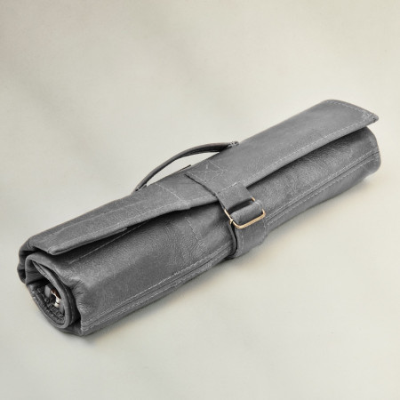 Leather Knife Roll Bag (Utility Roll) - Pepper
