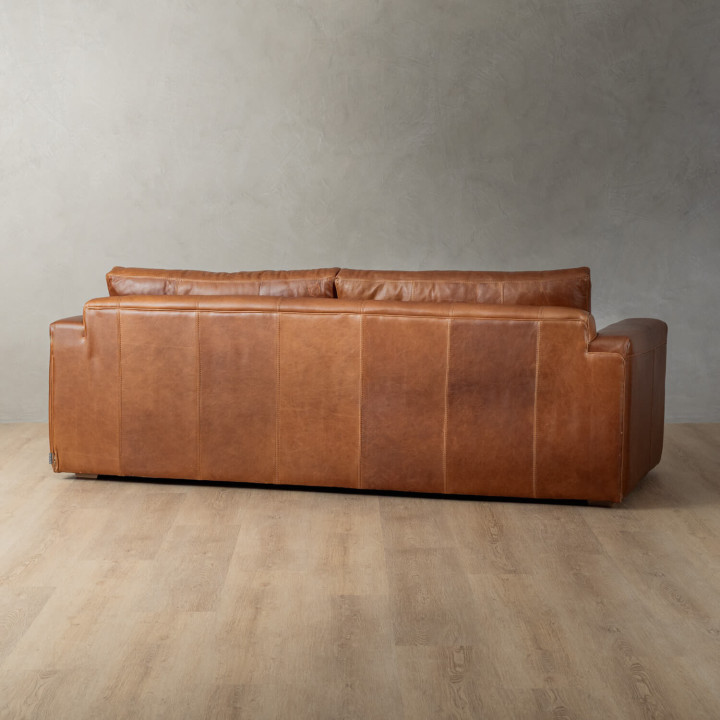 Clanwilliam 3-Seater Leather Couch - Butterscotch - 10