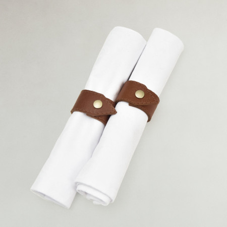 Leather Napkin Rings - Butterscotch