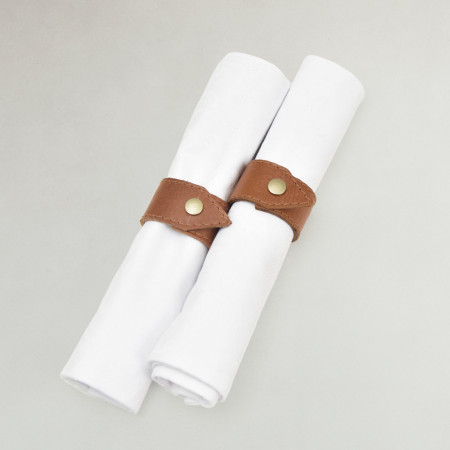 Leather Napkin Rings - Ginger