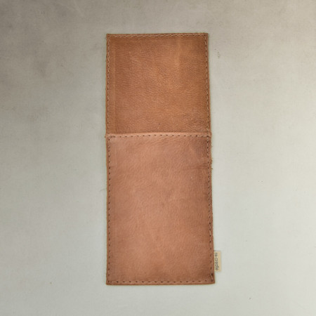 Leather Pouch Cutlery Holder - Ginger