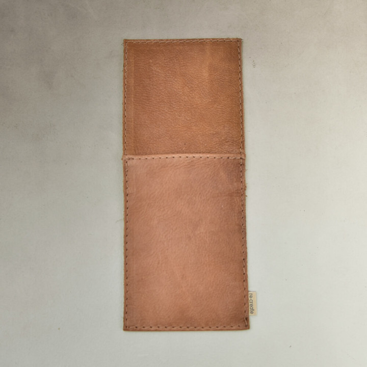 Leather Pouch Cutlery Holder - Ginger - 1