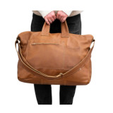 Voyager Leather Duffel Bag - Mystique Black - 6
