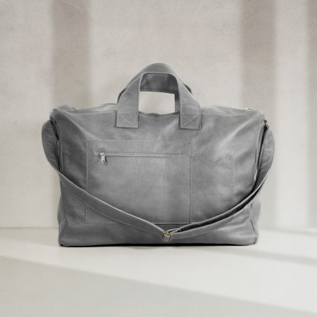 Voyager Leather Duffel Bag - Pepper