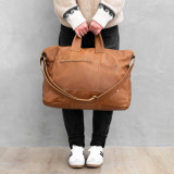 Voyager Leather Duffel Bag - Pepper - 7
