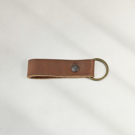 Leather Keyring (Loop) - Butterscotch