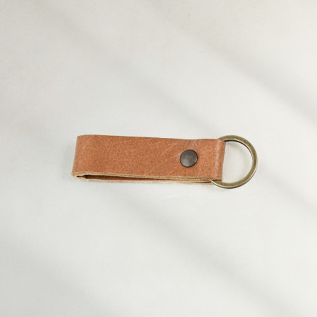 Leather Keyring (Loop) - Ginger