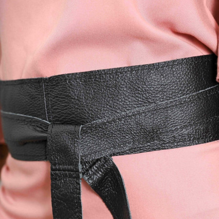 Leather Wrap Belt - Black - 1