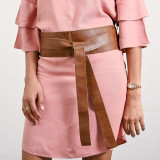 Leather Wrap Belt - Black - 2