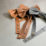 Leather Bow Tie - Ginger - 2