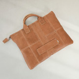Quill Leather Laptop Pouch - Ginger - 1