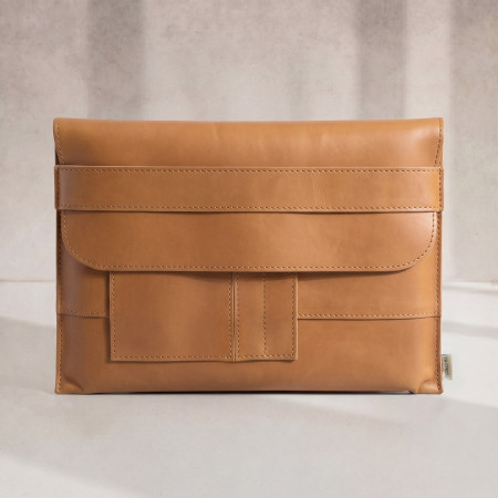 Envelope Leather Laptop Sleeve - L - WH Caramel - 1