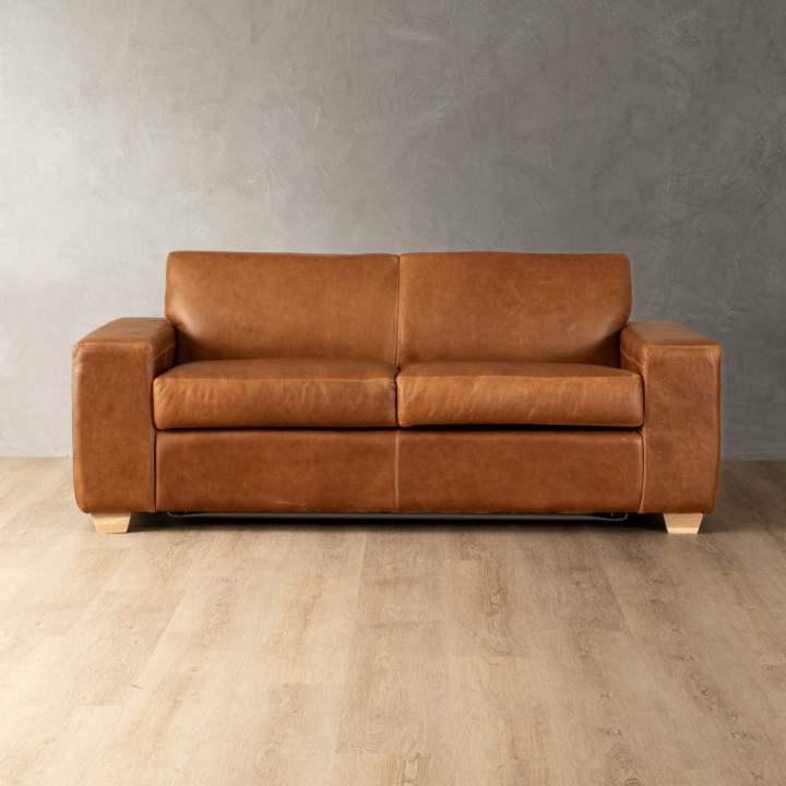 Karoo Leather Sleeper Couch - Butterscotch - 4