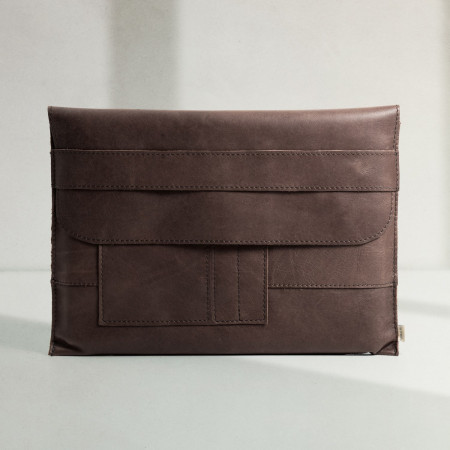 Leather Laptop Sleeve - Brown - 13/14 inch - 1