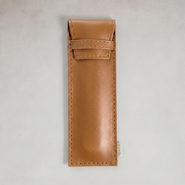 Leather Pen Holder - Caramel - 1
