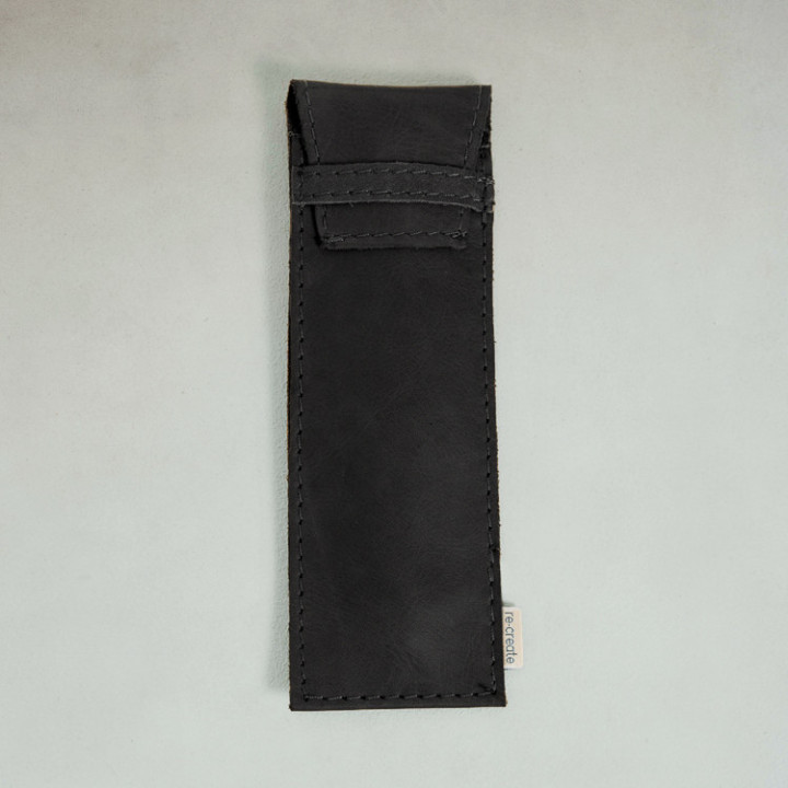 Leather Pen Holder - Black - 1
