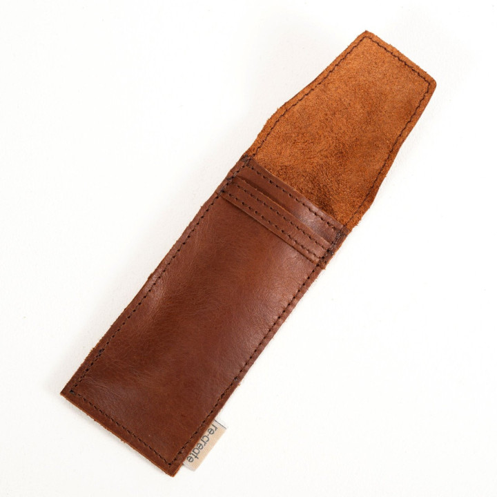 Leather Pen Holder - Black - 2