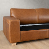 Karoo Leather Sleeper Couch - Butterscotch - 7