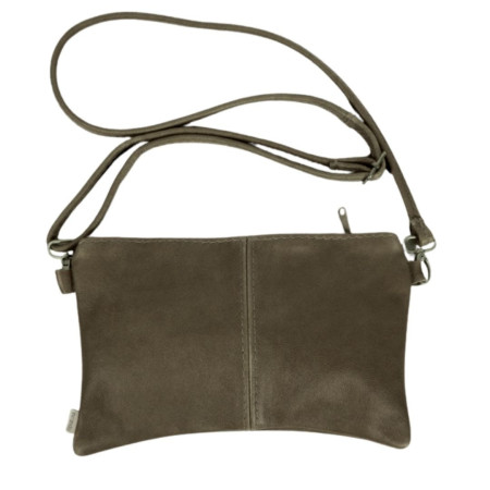 Essence Leather Clutch Crossbody Bag - Olive