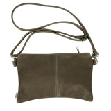 Essence Leather Clutch Crossbody Bag - Olive - 1