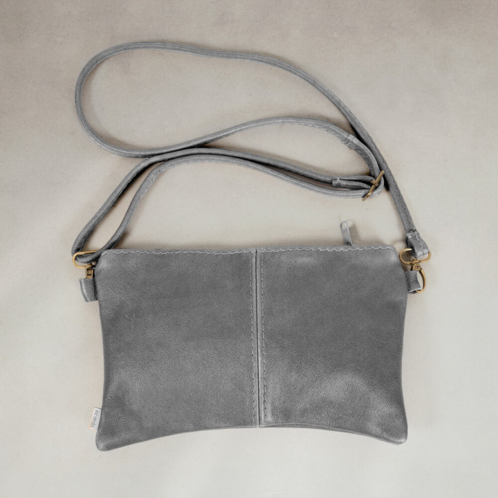 Essence Leather Clutch Crossbody Bag - Pepper - 1