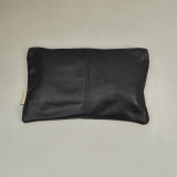 Maggie Leather Clutch Bag - Mystique Black - 1