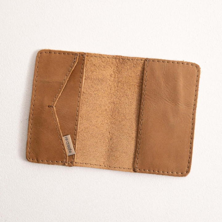Leather Passport Holder - Caramel - 1