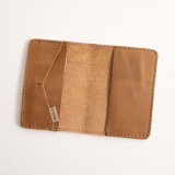 Leather Passport Holder - Caramel - 1