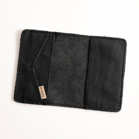Leather Passport Holder - Black