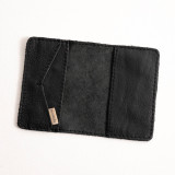 Leather Passport Holder - Black - 1