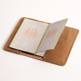 Leather Passport Holder - Brown - 2