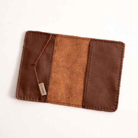Leather Passport Holder - Tobacco