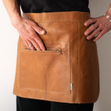 Leather Waiter Half-Apron - Caramel - 2