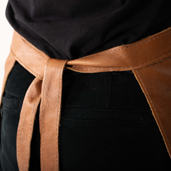 Leather Waiter Half-Apron - Caramel - 5